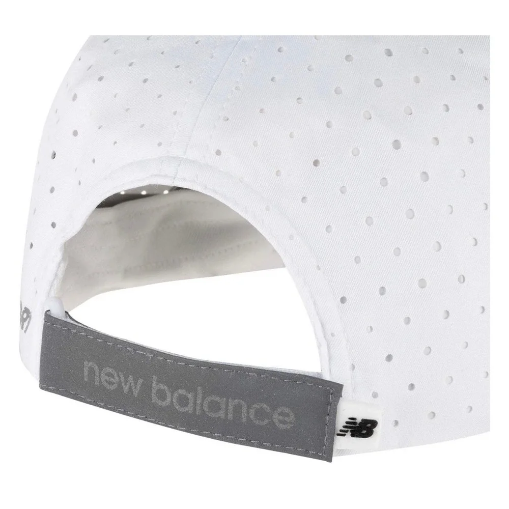 NWT New Balance Women's 6 Panel Pro Run Hat One Size WHITE LAH41002‎ Reflective